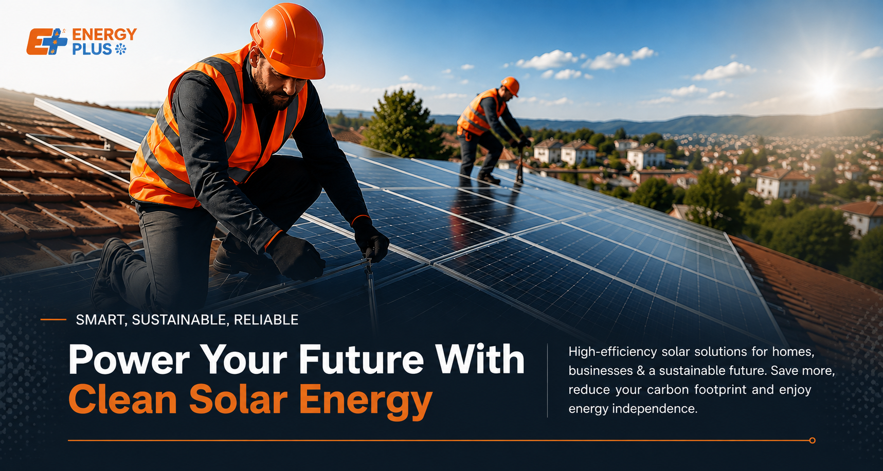Professional solar panel installation on a residential rooftop in Cyprus by Energy Plus technicians